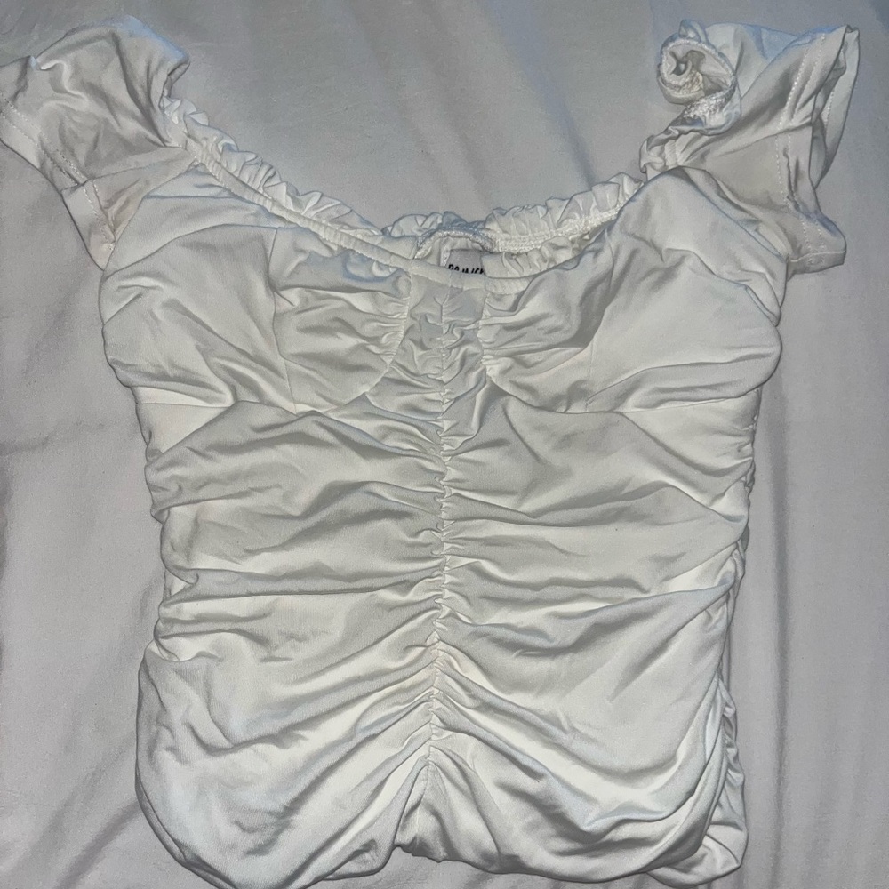 princess polly white scrunched bodysuit size 4